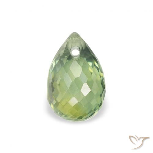 0.81ct Natural Luz verde Safira, Briolette, VS