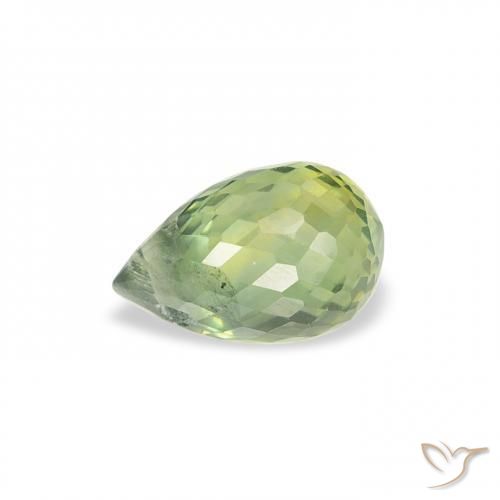 Safira Luz verde Natural 0.81ct, Briolette, VS