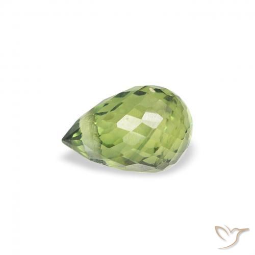 Safira Verde oliva Natural 0.59ct, Briolette, VS
