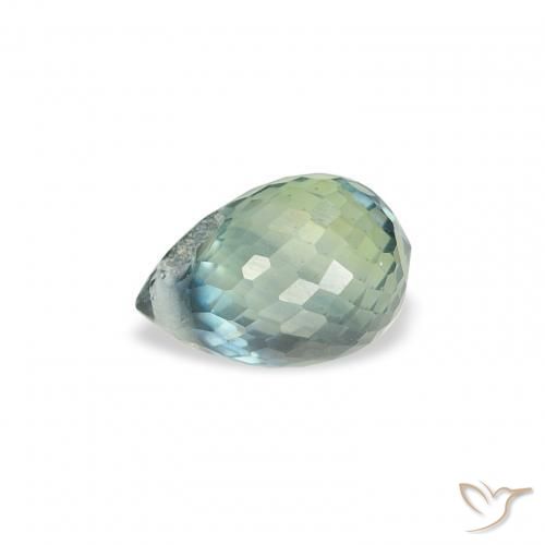 Safira Luz verde Natural 0.91ct, Briolette, VS