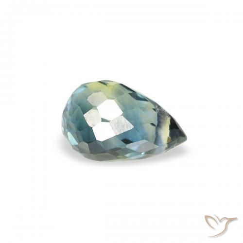 Safira Cerceta Natural 0.38ct, Briolette, VS