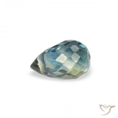 Safira Cerceta Natural 0.38ct, Briolette, VS