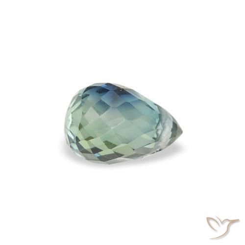 Safira Cerceta Natural 0.61ct, Briolette, VS-SI
