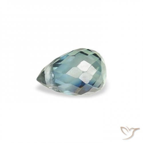 Safira Cerceta Natural 0.61ct, Briolette, VS-SI
