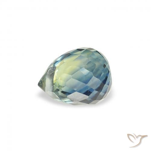 Safira Cerceta Natural 0.71ct, Briolette, VS