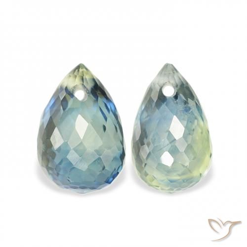 1.48ctw Natural Cerceta Safira, Briolette, VVS-VS