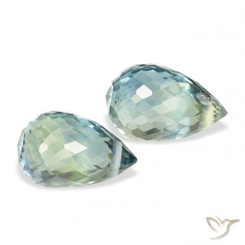 Pedras preciosas de Safira Cerceta natural de 1.42 ct, Briolette, VS