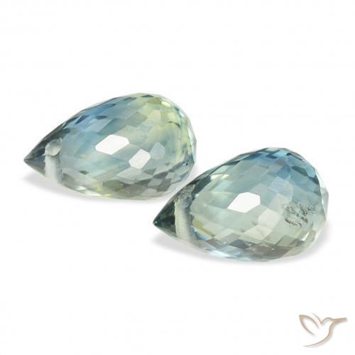 Pedras preciosas de Safira Cerceta natural de 1.42 ct, Briolette, VS