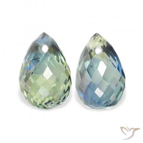 1.49ctw Natural Cerceta Safira, Briolette, VVS-VS