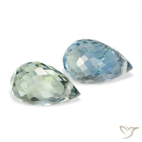 Pedras preciosas de Safira Cerceta natural de 1.42 ct, Briolette, VVS-VS