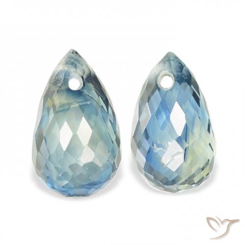 1.71ctw Natural Cerceta Safira, Briolette, VS