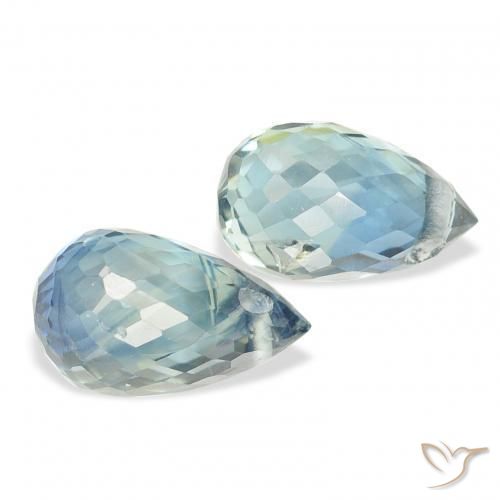 Pedras preciosas de Safira Cerceta natural de 1.71 ct, Briolette, VS