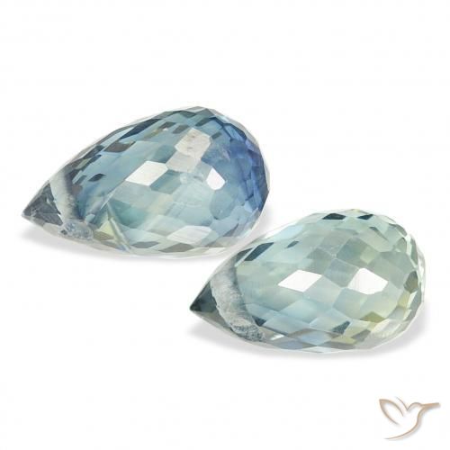 Pedras preciosas de Safira Cerceta natural de 1.71 ct, Briolette, VS