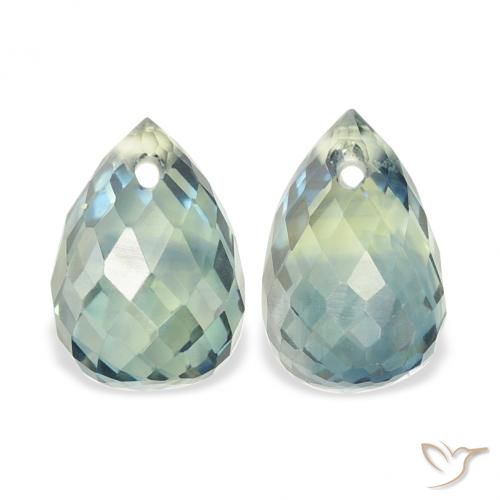 1.93ctw Natural Cerceta Safira, Briolette, VS