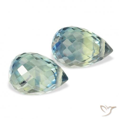 Pedras preciosas de Safira Cerceta natural de 1.93 ct, Briolette, VS
