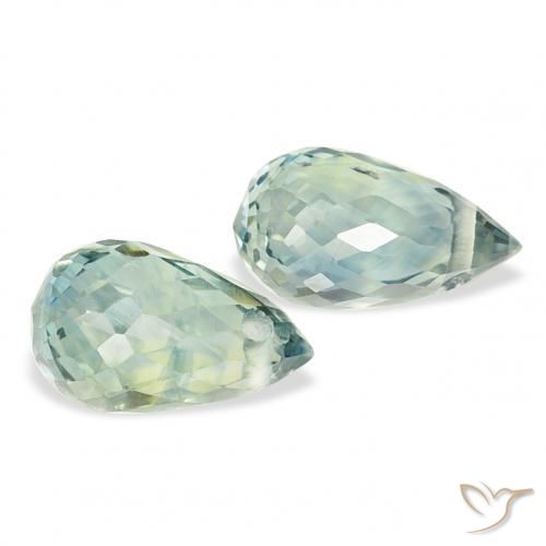 Pedras preciosas de Safira Cerceta natural de 1.01 ct, Briolette, VS