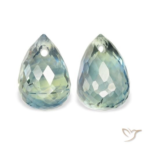 1.77ctw Natural Cerceta Safira, Briolette, VS