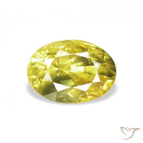 2.99ct Natural amarelo médio Safira, oval, VS