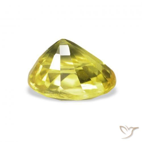 Safira amarelo médio Natural 2.99ct, oval, VS