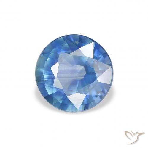 Safira Azul claro Natural 1.68ct, Redondo, VVS-VS