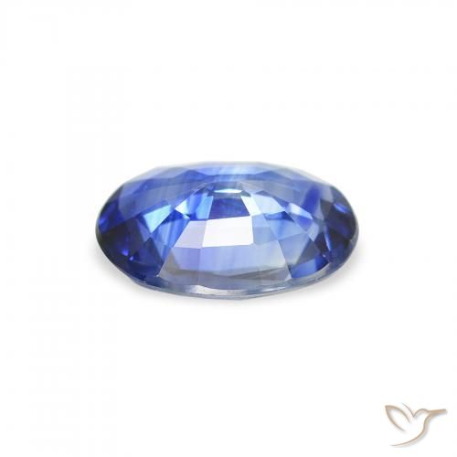 Safira Azul escuro médio Natural 1.15ct, oval, VVS-VS