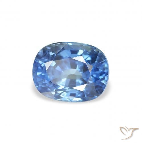 Safira Azul escuro médio Natural 1.58ct, Almofada, VS