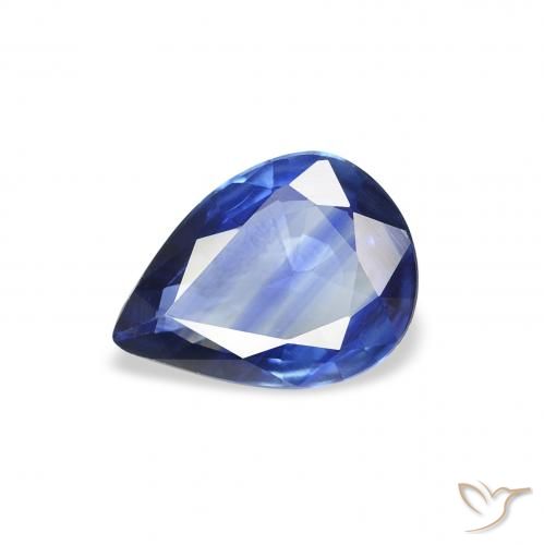 0.80ct Natural Azul escuro médio Safira, Formato de pêra, VVS-VS