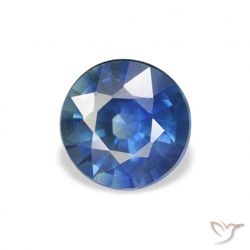 1.57ct Natural Azul escuro Safira, Redondo, VVS-VS