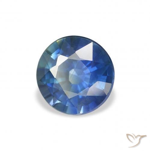 Safira Azul escuro Natural 1.57ct, Redondo, VVS-VS