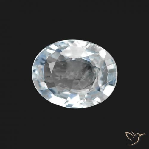 Safira Branco azulado Natural 1.93ct, oval, VS