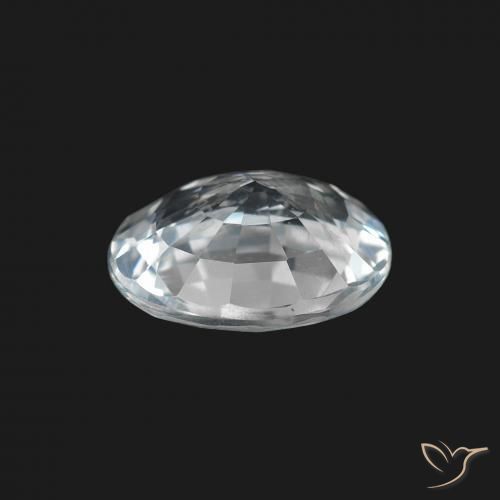 Safira Branco azulado Natural 1.93ct, oval, VS