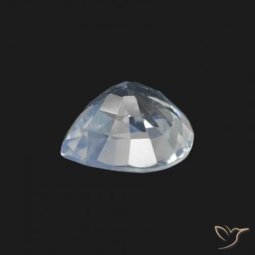 Safira Branco azulado Natural 1.34ct, Formato de pêra, VS