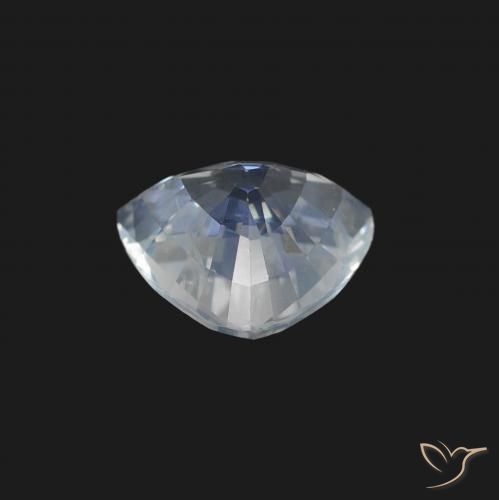 Safira Branco azulado Natural 1.25ct, Trilhão, VS