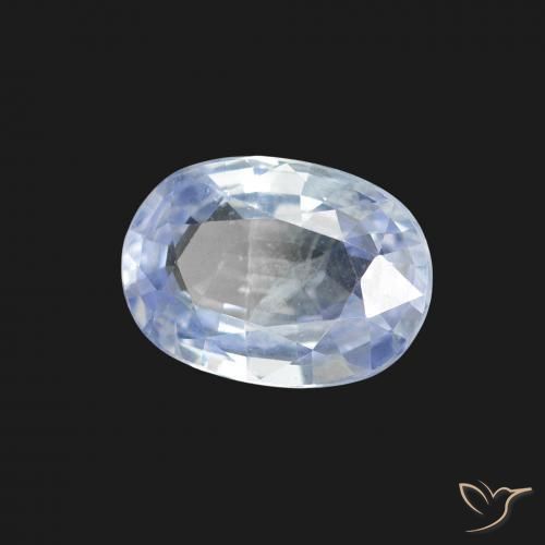 Safira Branco azulado Natural 1.80ct, oval, VS