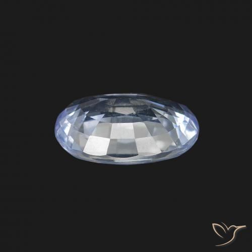 Safira Branco azulado Natural 1.80ct, oval, VS