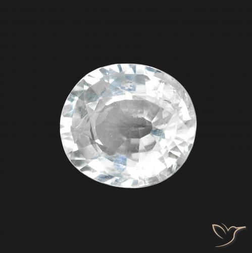 Safira Branco azulado Natural 1.64ct, oval, VS