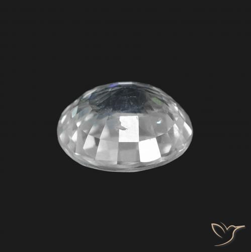 Safira Branco azulado Natural 1.64ct, oval, VS