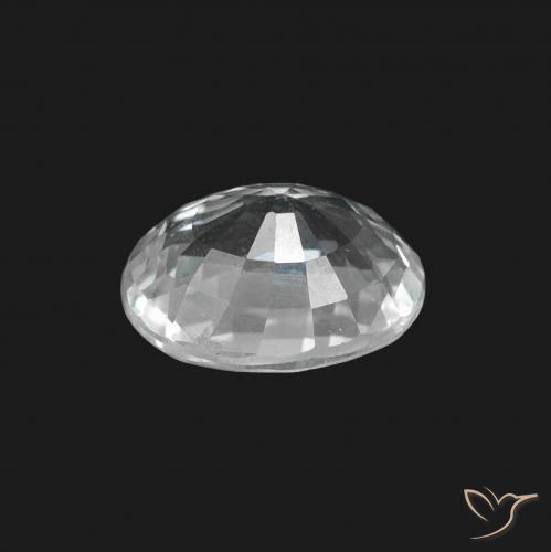 Safira Branco azulado Natural 1.50ct, oval, VS