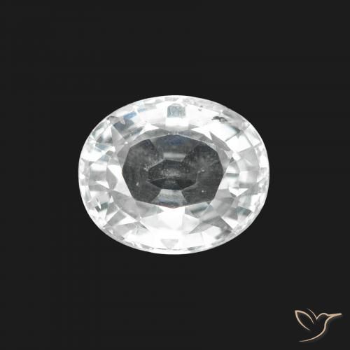 1.68ct Natural Branco azulado Safira, oval, VS