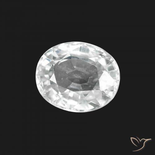 Safira Branco azulado Natural 1.68ct, oval, VS
