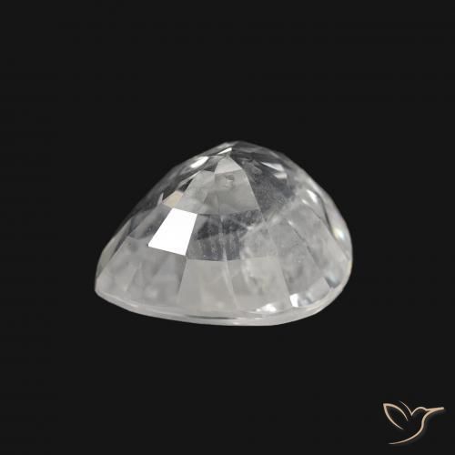Safira Branco Natural 2.63ct, Formato de pêra, VS