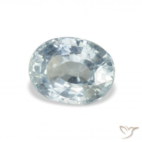 Safira Branco azulado Natural 2.59ct, oval, VS