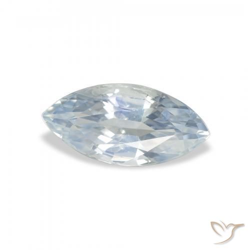 Safira Branco azulado Natural 1.82ct, Marquesa, VS
