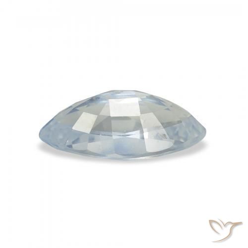 Safira Branco azulado Natural 1.82ct, Marquesa, VS