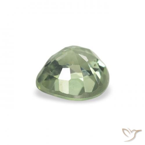 Safira Verde Musgo Natural 0.68ct, Coração, VS