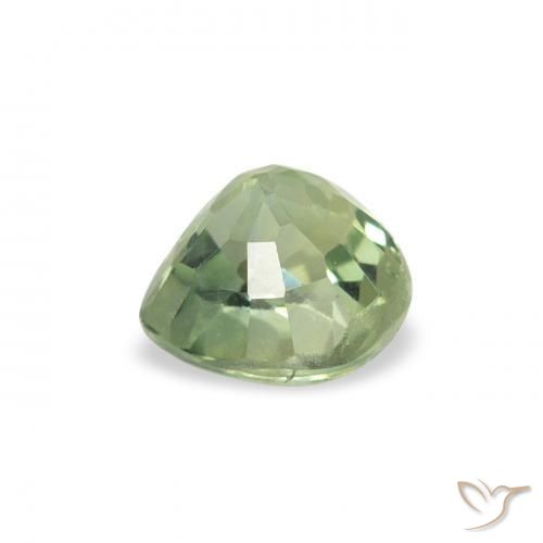 Safira Verde Floresta Claro Natural 0.69ct, Coração, VS