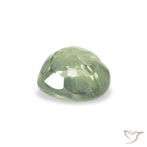 Safira Verde muito claro Natural 0.64ct, Coração, VS