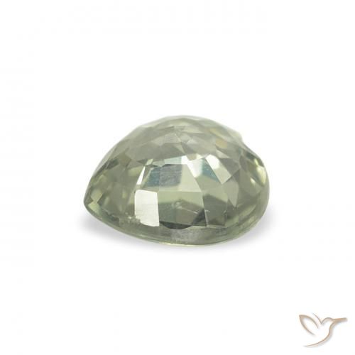 Safira Luz verde Natural 0.61ct, Coração, VS