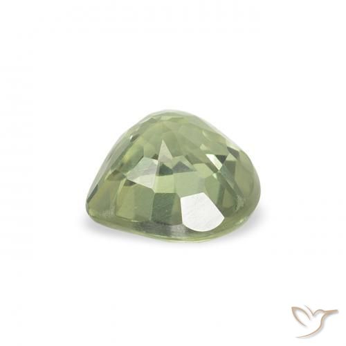 Safira Verde muito claro Natural 0.64ct, Coração, VS