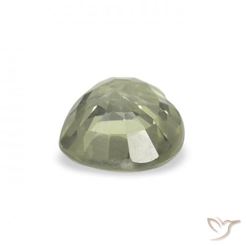 Safira Verde amarelado Natural 0.70ct, Coração, VVS-VS